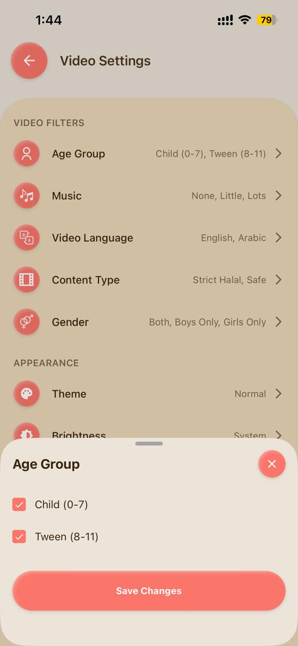 Kahf Kids video filter screening and categorizing scholar-reviewed halal videos for kids
